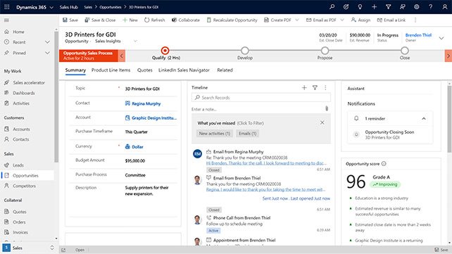 Dynamics 365 sales